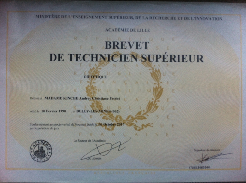 diplome BTS dietetique | Nutrika.fr